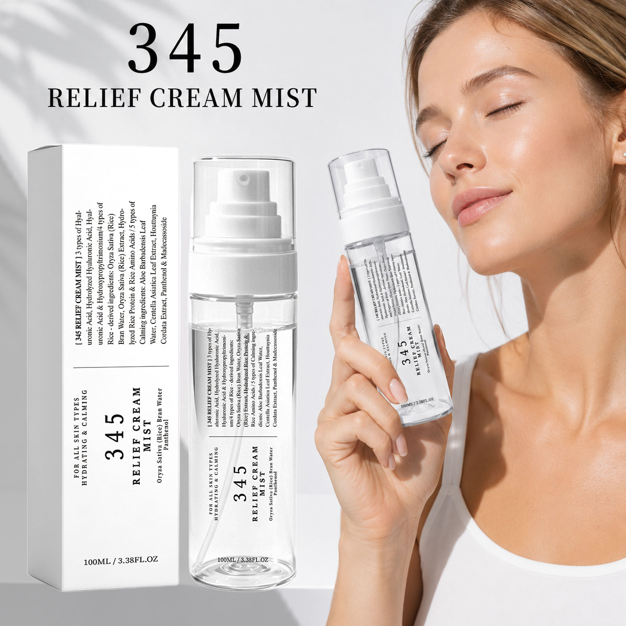 345 Relief Cream Mist Korean S - Korean Skincare Routine recension och pris