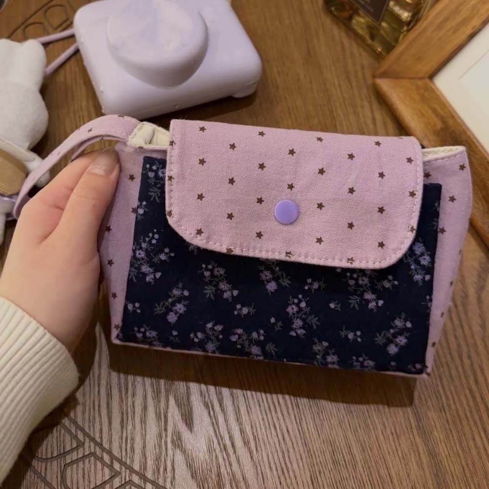 Purple Print Floral Makeup Bag - The Korean Lifestyle recension och pris